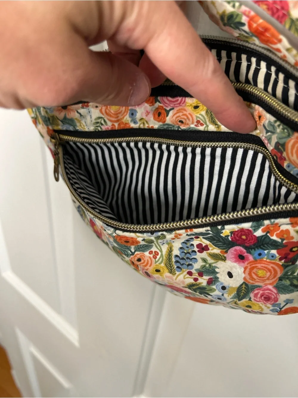 Scatter Sunshine Co. Rifle Paper Floral Print Crossbody Belt Bag - handmade!